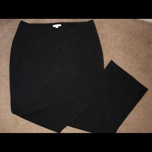 size 14 black pin stripe slacks